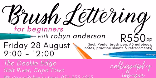 Brush Lettering - The Deckle Edge, Salt River, Cape Town