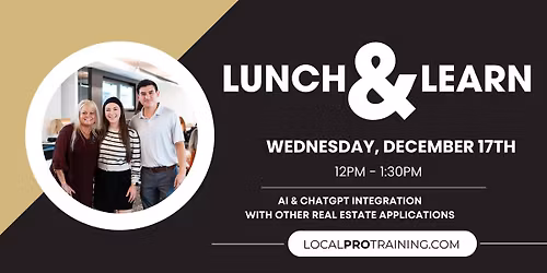LUNCH & LEARN - AI & CHATGPT INTEGRATION WITH OTHER APPLICATIONS