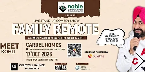 Harmeet Singh Kohli Family Remote Stand-Up Comedy Live in Calgary