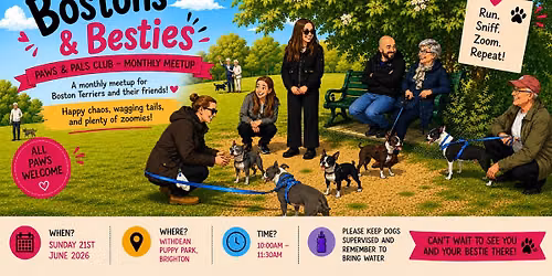 Bostons & Besties, Paws & Pals Club \u2013 Monthly Meetup \ud83d\udc3e