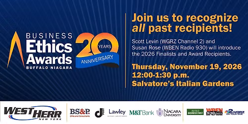 2026 Business Ethics Awards Luncheon - Our 20th Celebration!
