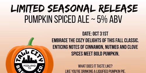 Pumpkin Spiced Ale Release