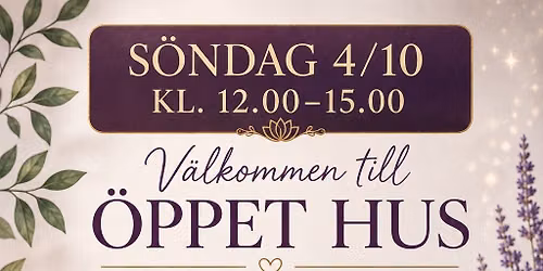 V\u00e4lkommen till \u00d6PPET HUS