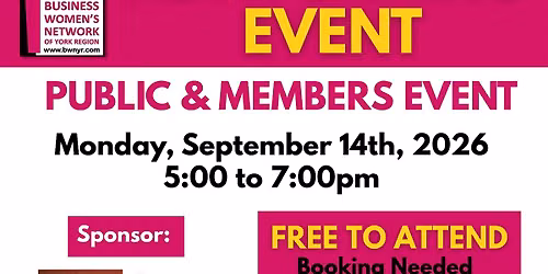BWNYR Networking in Newmarket the beginning of September 2026
