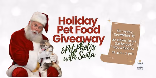 MGC Holiday Pet Food Giveaway & Free Pet Photos with Santa \ud83c\udf85\ud83c\udf81\ud83d\udc3e