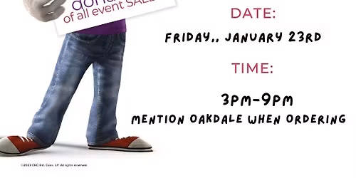 Oakdale's Chuck E. Cheese Dine to Donate