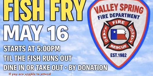 Valley Spring VFD Fish Fry