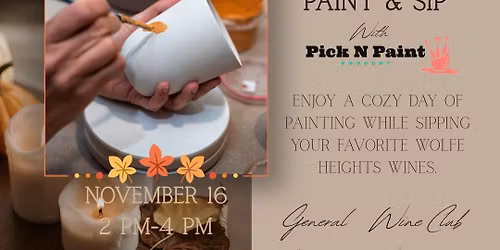 Fall Pottery Paint & Sip