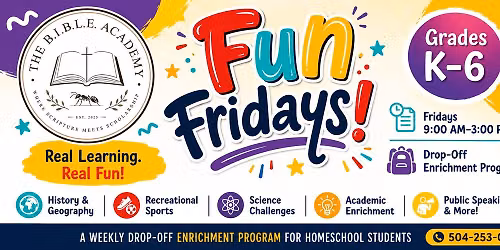 Fun Friday Homeschool Drop-off Enrichment Program Begins!