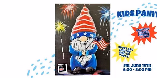 Fri Kids' Paint Night at Wet Paint Studio Las Cruces June 19th