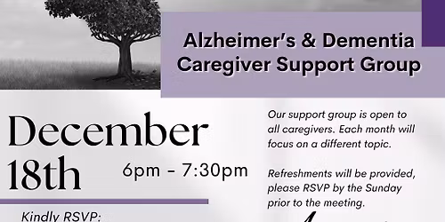 Alzheimer\u2019s & Dementia Caregiver Support Group