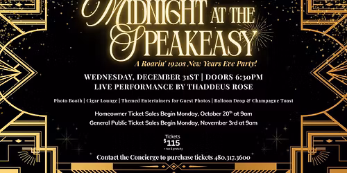 Midnight at the Speakeasy: A Roarin' 1920s New Years Eve Party
