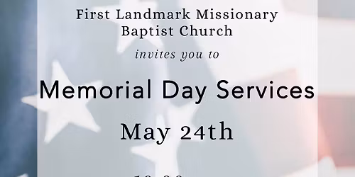 Memorial Day Services
