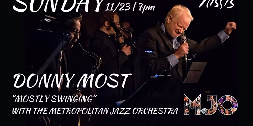 Donny Most \u201cMostly Swinging\u201d with the Metropolitan Jazz Orchestra