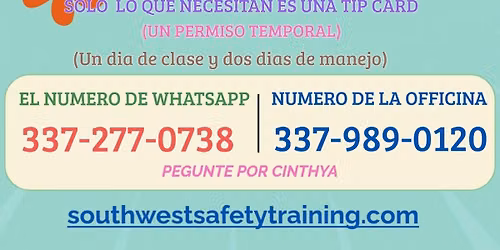 Clase para obtener la licencia de conducir ahora en espa\u00f1ol