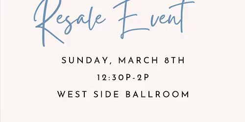 Wedding Decor Resale Event