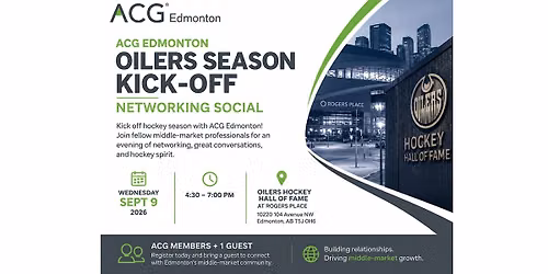 ACG Edmonton Oilers Season Kickoff Networking Social