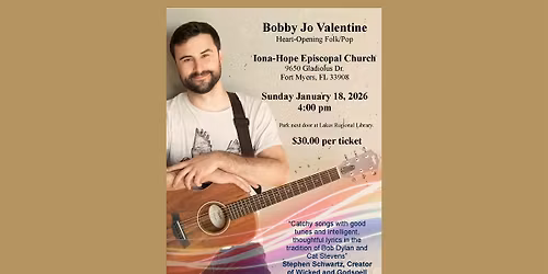 Bobby Jo Valentine Concert at Iona-Hope Episcopal Church
