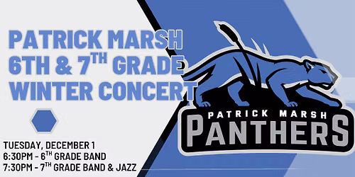 Patrick Marsh 6th & 7th Grade Band Concert