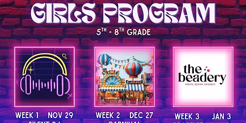 JCC Motzei Shabbos Girls Program 2025-2026