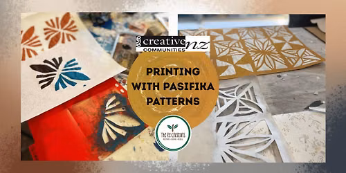Print with Pasifika pattern, Pt Chev Community Centre, Wednesday 15 July  6:30-8:30 pm