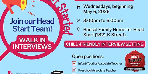 Walk In Wednesdays - Head Start Hiring Event