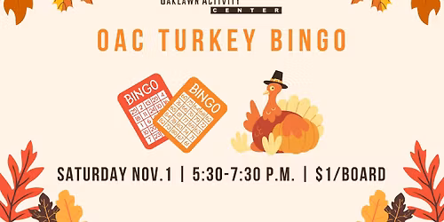 OAC Turkey Bingo