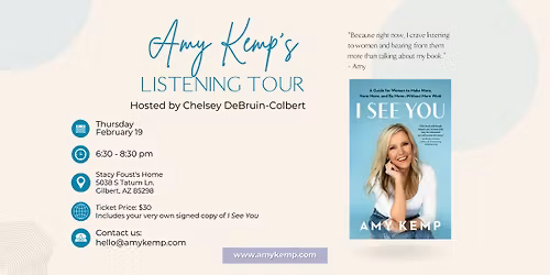 Listening Tour Stop with Amy Kemp - Hosted by Chelsey DeBruin-Colbert