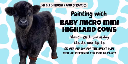 Painting with BABY Mini Highland Cows