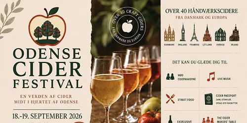 Odense Cider Festival 2026 - Kongensgade. 18 & 19 September