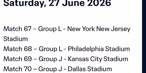World Cup 26: Group L - Match 67