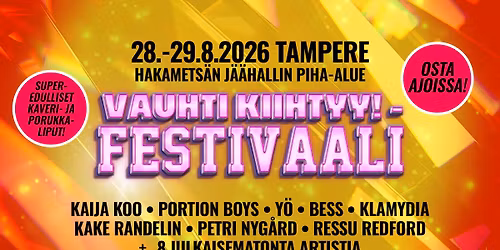 Vauhti Kiihtyy! -Festivaali Tampere 2026