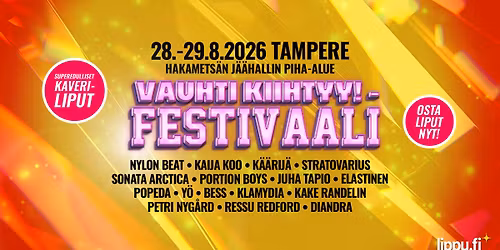 Vauhti Kiihtyy! -Festivaali Tampere 2026