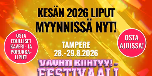 Vauhti Kiihtyy! -Festivaali Tampere 2026
