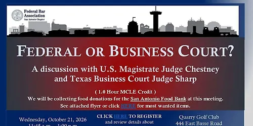 U.S. Magistrate Judge Chestney and Texas Business Court Judge Sharp