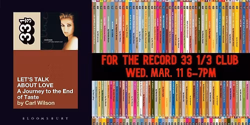 33 1\/3: Celine Dion's Let's Talk About Love - A Journey To The End Of Taste