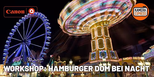 BUNTE LICHTER, RASANTE FAHRGESCH\u00c4FTE \u2013 HAMBURGER DOM BEI NACHT
