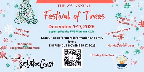2nd Annual Festival of Trees-Dec.1-17-Scan QR code for entry forms Entries due by November 17, 2025