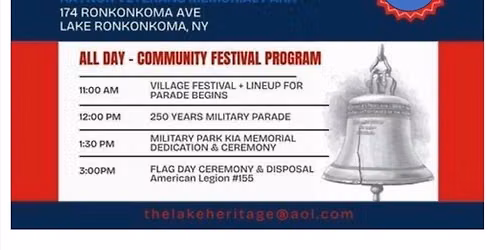 Lake Ronkonkoma 250th Anniversary Servicemen Recognition Day