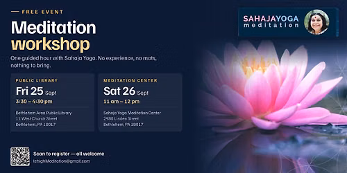 Free Meditation Workshop for Inner Peace and Balance : Bethlehem