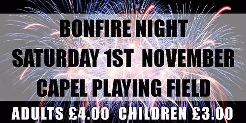 Capel Bonfire Night & Fireworks 2025