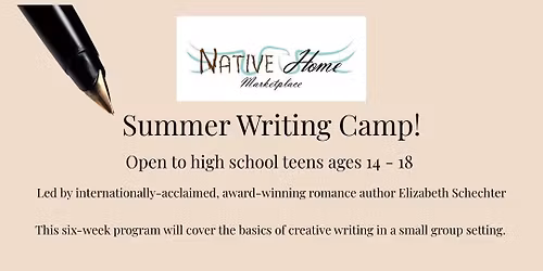 Creative Writing Summer Camp for Teens! Hosted by Acclaimed & Published Writer Elizabeth Schechter
