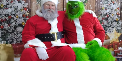 Santa and The Grinch comes to the Barn Store