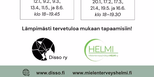Vertaistukea traumatisoituneille - Disso RY:n Voimaheimola tapaamiset alkavat!