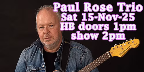 Paul Rose Trio return
