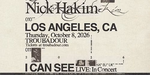 Nick Hakim at Troubadour