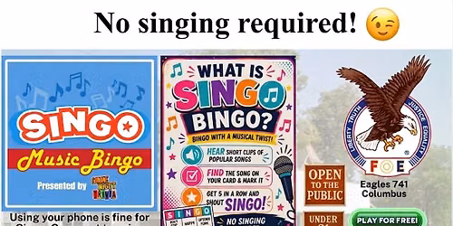 Singo Bingo at Eagles 741