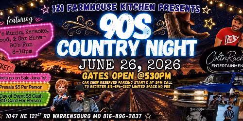 90s Country Night @ 121 Farmhouse Kitchen 