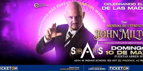 JOHN MILTON - MUNDIAL DE HYPNOSIS TOUR 2026