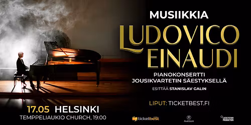 Ludovico Einaudin musiikkia. Esitt\u00e4\u00e4 Stanislav Galin. Pianokonsertti jousikvartetin s\u00e4estyksell\u00e4.